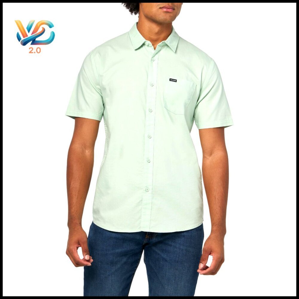 Men's Regular Fit Cotton Button Down‎ Shirt with Chest Pocket